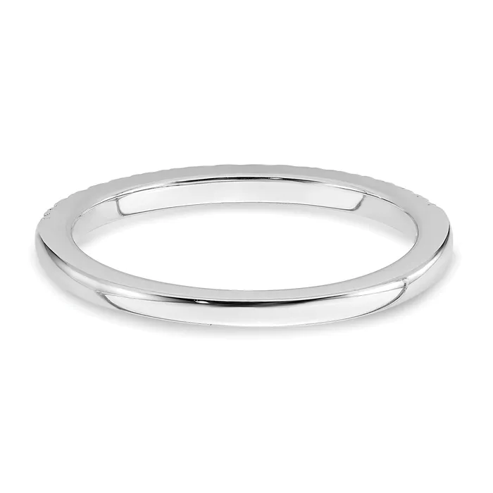 Goldia Rings 14K White Gold Lab Grown Diamond VSSI FGH Wedding Band Ring