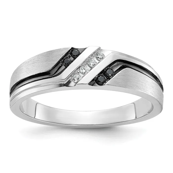 Goldia Rings 14k White Gold Mens Satin Diamond Ring Mounting