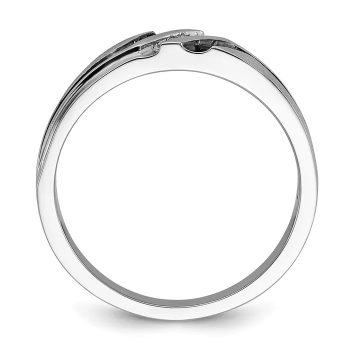 Goldia Rings 14k White Gold Mens Satin Diamond Ring Mounting