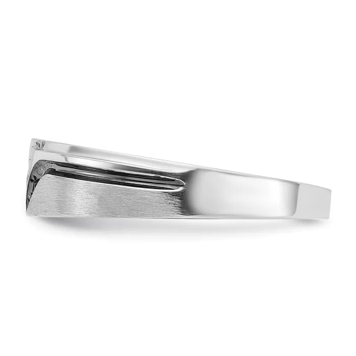 Goldia Rings 14k White Gold Mens Satin Diamond Ring Mounting