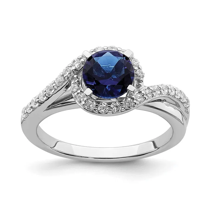 Goldia Rings 14k White Gold Real Diamond Halo Semimount Engagement Ring
