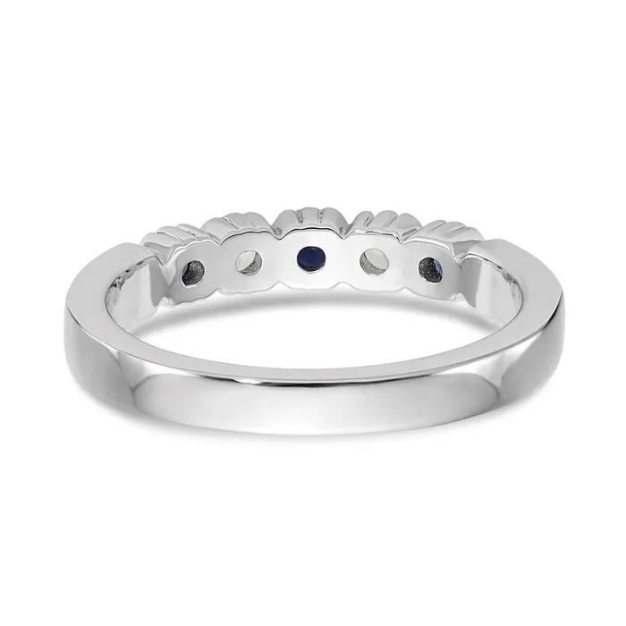 Goldia Rings 14k White Gold Real Diamond wSapphire Band