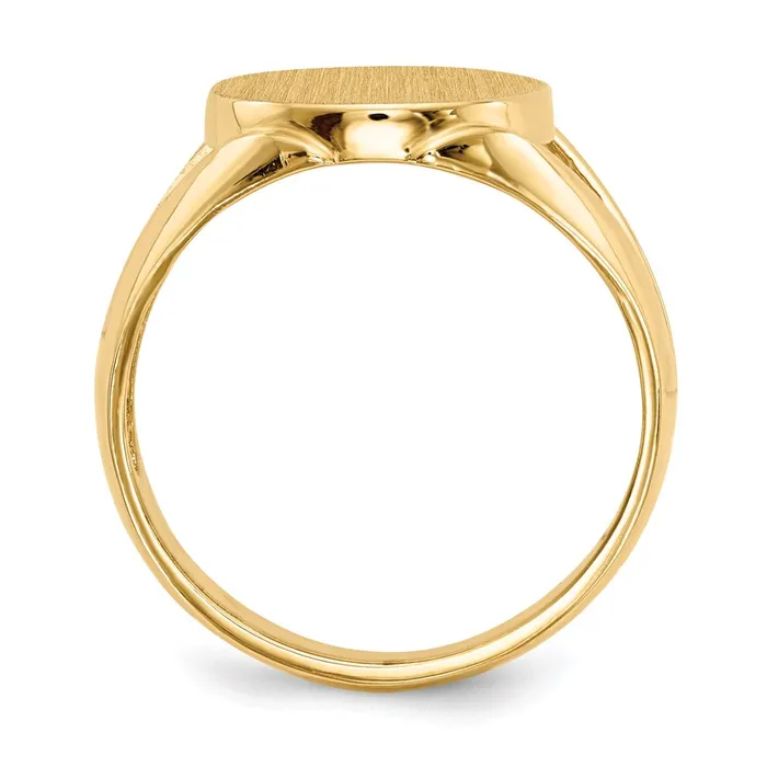 Goldia Rings 14K Yellow Gold 145x125mm Open Back Signet Ring