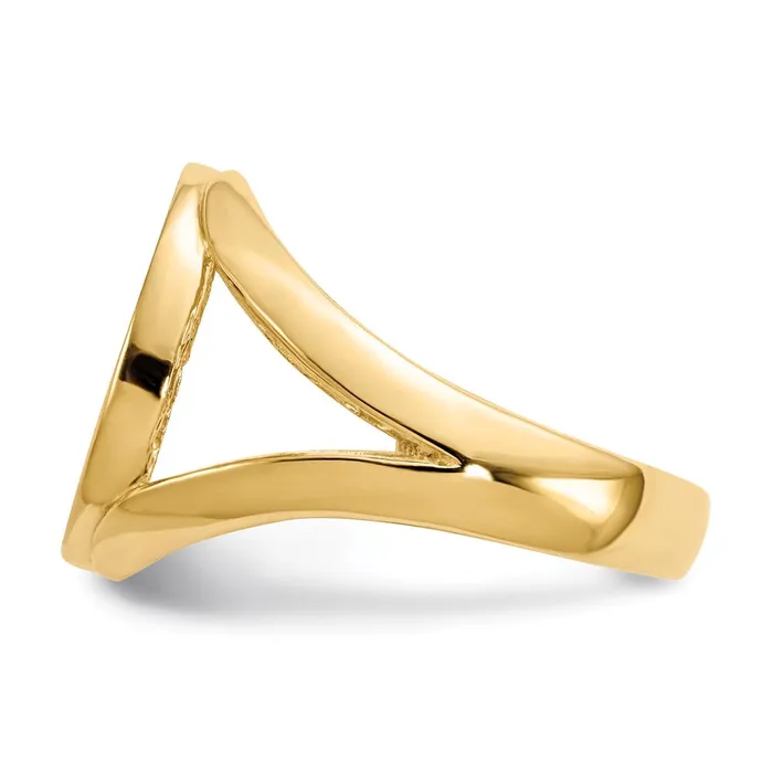 Goldia Rings 14K Yellow Gold 145x125mm Open Back Signet Ring