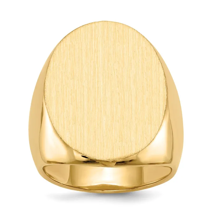 Goldia Rings 14K Yellow Gold 265x190mm Closed Back Mens Signet Ring