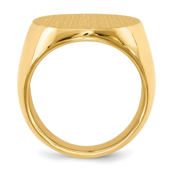 Goldia Rings 14K Yellow Gold 265x190mm Closed Back Mens Signet Ring