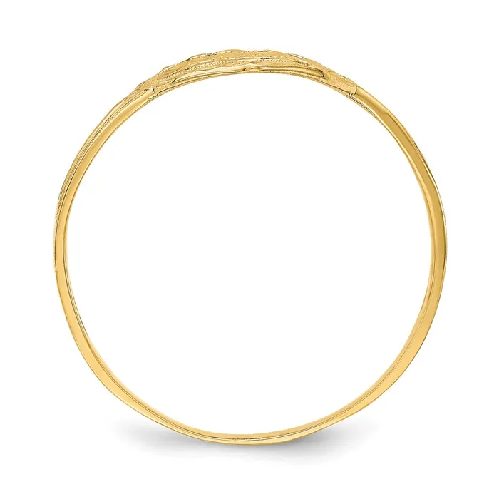 Goldia Rings 14K Yellow Gold Diamondcut CutOut Heart Ring