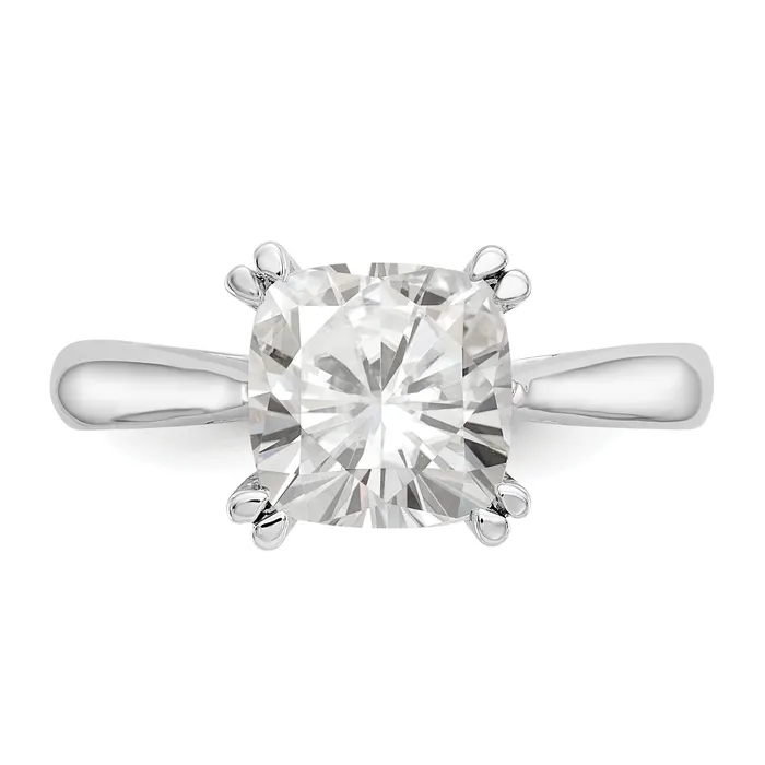 Goldia Rings 250ct CZ Solid Real 14k White Gold Square Solitaire Engagement Ring