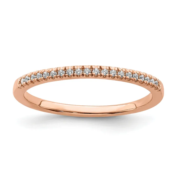 Goldia Rings Pure Serenity 14k Rose Gold 115 Ct Lab Grown Diamond VSSI G Wedding Band Ring Goldia Rings Pure Serenity 14k Rose Gold 115 Ct Lab Grown Diamond VSSI G Wedding Band Ring