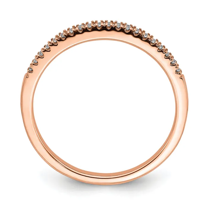 Goldia Rings Pure Serenity 14k Rose Gold 115 Ct Lab Grown Diamond VSSI G Wedding Band Ring