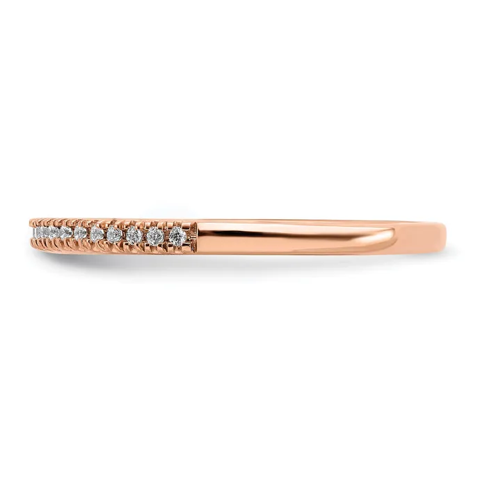 Goldia Rings Pure Serenity 14k Rose Gold 115 Ct Lab Grown Diamond VSSI G Wedding Band Ring