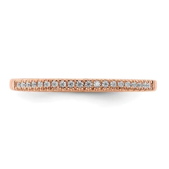 Goldia Rings Pure Serenity 14k Rose Gold 115 Ct Lab Grown Diamond VSSI G Wedding Band Ring