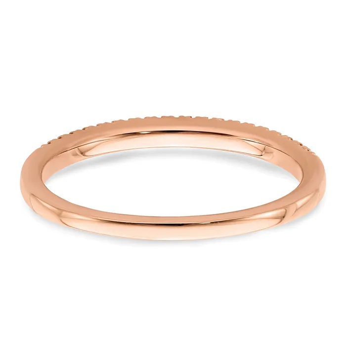 Goldia Rings Pure Serenity 14k Rose Gold 115 Ct Lab Grown Diamond VSSI G Wedding Band Ring