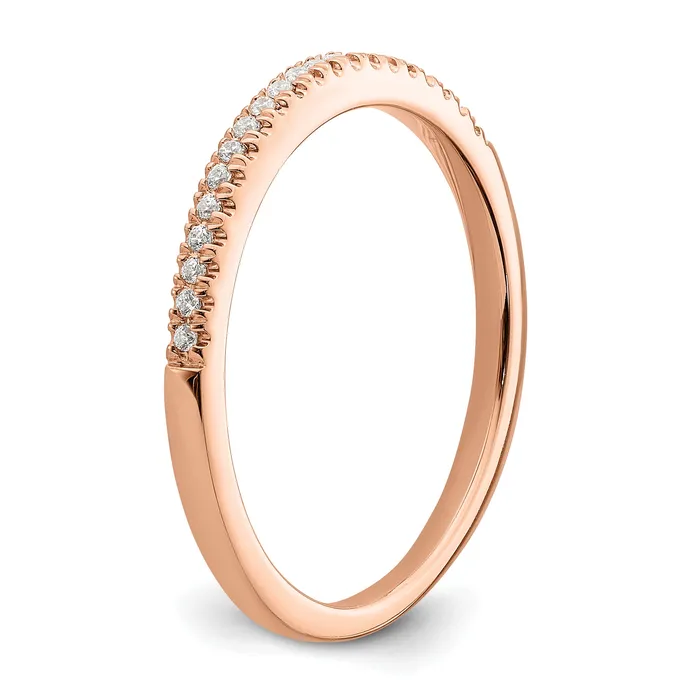 Goldia Rings Pure Serenity 14k Rose Gold 115 Ct Lab Grown Diamond VSSI G Wedding Band Ring