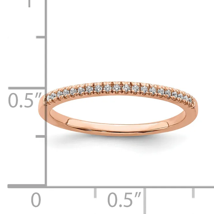 Goldia Rings Pure Serenity 14k Rose Gold 115 Ct Lab Grown Diamond VSSI G Wedding Band Ring
