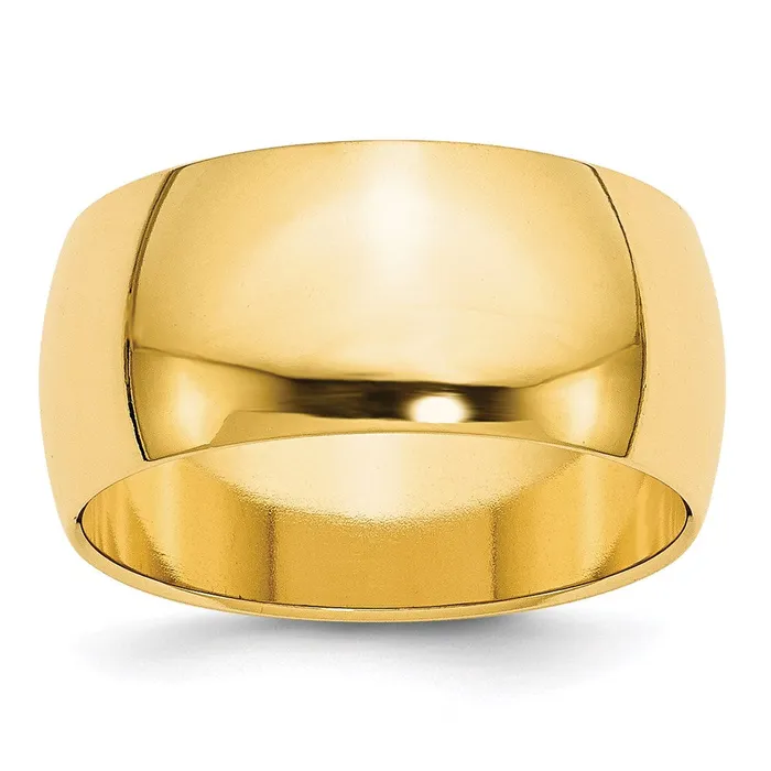 Goldia Rings Solid 10K Yellow Gold 10mm Half Round MensWomens Wedding Band Ring Size 14 Goldia Rings Solid 10K Yellow Gold 10mm Half Round MensWomens Wedding Band Ring Size 14