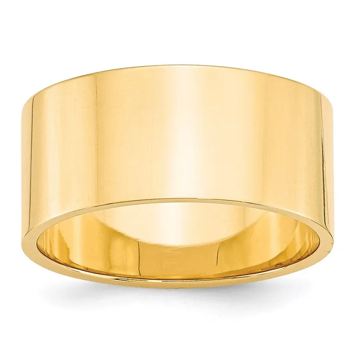 Goldia Rings Solid 10K Yellow Gold 10mm Light Weight Flat MensWomens Wedding Band Ring Size 65 Goldia Rings Solid 10K Yellow Gold 10mm Light Weight Flat MensWomens Wedding Band Ring Size 65