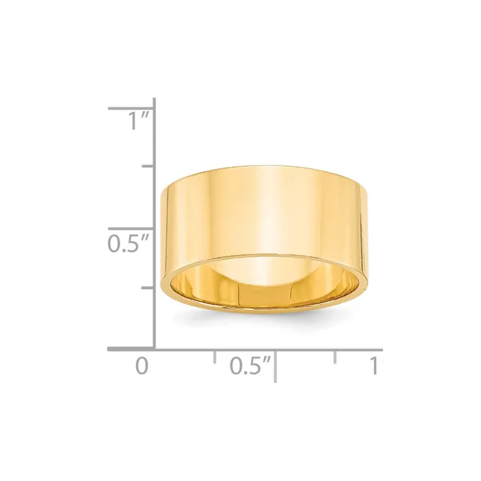 Goldia Rings Solid 10K Yellow Gold 10mm Light Weight Flat MensWomens Wedding Band Ring Size 65 Goldia Rings Solid 10K Yellow Gold 10mm Light Weight Flat MensWomens Wedding Band Ring Size 65