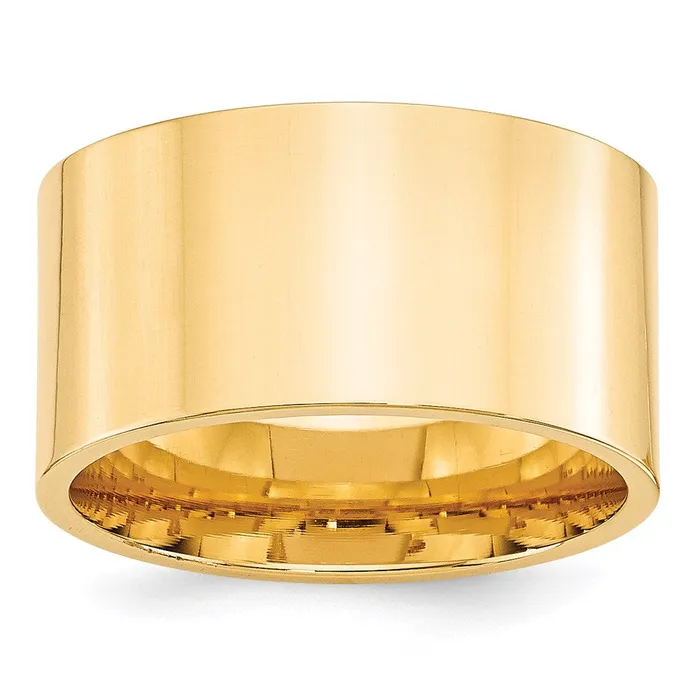 Goldia Rings Solid 10K Yellow Gold 12mm Standard Flat Comfort Fit MensWomens Wedding Band Ring Size 8 Goldia Rings Solid 10K Yellow Gold 12mm Standard Flat Comfort Fit MensWomens Wedding Band Ring Size 8