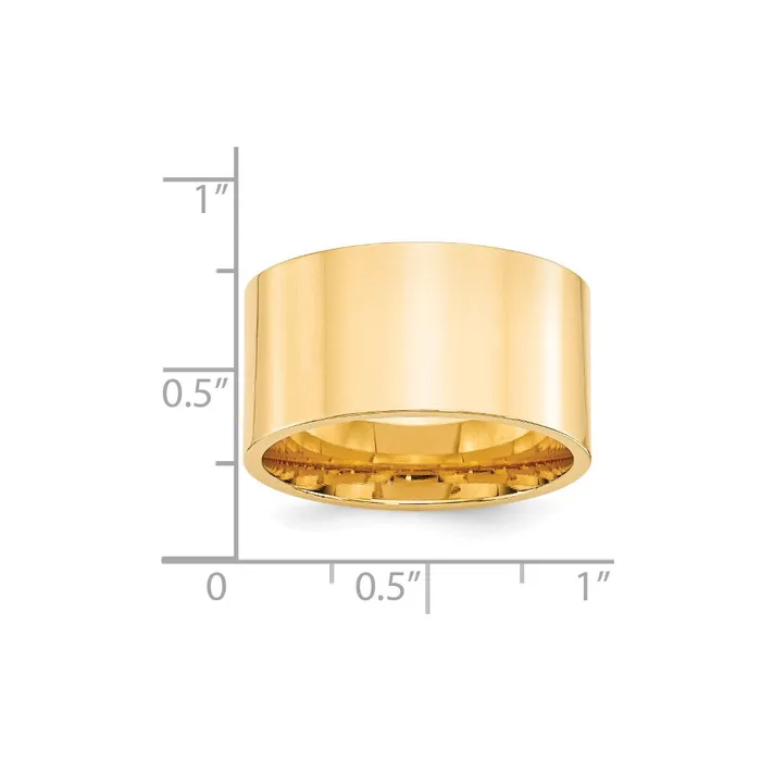 Goldia Rings Solid 10K Yellow Gold 12mm Standard Flat Comfort Fit MensWomens Wedding Band Ring Size 8 Goldia Rings Solid 10K Yellow Gold 12mm Standard Flat Comfort Fit MensWomens Wedding Band Ring Size 8