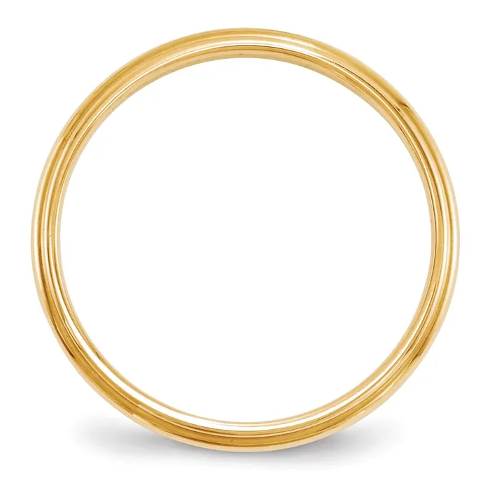 Goldia Rings Solid 10K Yellow Gold 25mm Half Round with Edge MensWomens Wedding Band Ring Size 135 Goldia Rings Solid 10K Yellow Gold 25mm Half Round with Edge MensWomens Wedding Band Ring Size 135