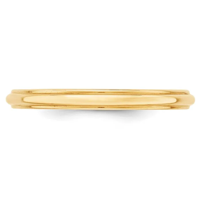 Goldia Rings Solid 10K Yellow Gold 25mm Half Round with Edge MensWomens Wedding Band Ring Size 135 Goldia Rings Solid 10K Yellow Gold 25mm Half Round with Edge MensWomens Wedding Band Ring Size 135