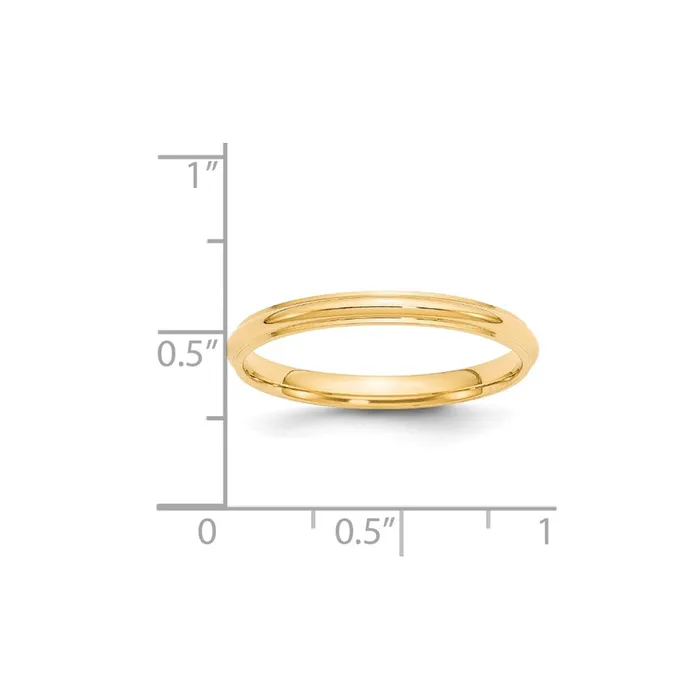 Goldia Rings Solid 10K Yellow Gold 25mm Half Round with Edge MensWomens Wedding Band Ring Size 135 Goldia Rings Solid 10K Yellow Gold 25mm Half Round with Edge MensWomens Wedding Band Ring Size 135