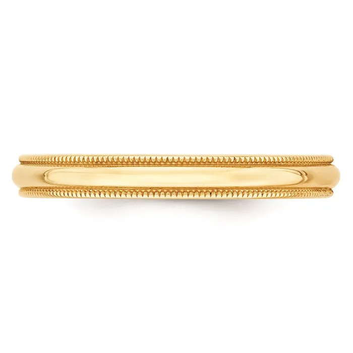 Goldia Rings Solid 10K Yellow Gold 3mm Light Weight Milgrain Half Round MensWomens Wedding Band Ring Size 125 Goldia Rings Solid 10K Yellow Gold 3mm Light Weight Milgrain Half Round MensWomens Wedding Band Ring Size 125