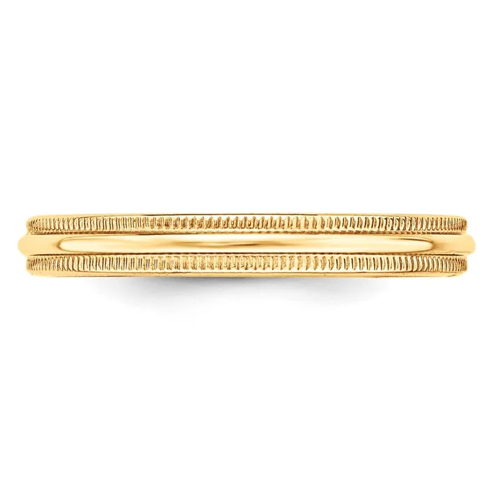 Goldia Rings Solid 10K Yellow Gold 3mm Light Weight Milgrain Half Round MensWomens Wedding Band Ring Size 125 Goldia Rings Solid 10K Yellow Gold 3mm Light Weight Milgrain Half Round MensWomens Wedding Band Ring Size 125