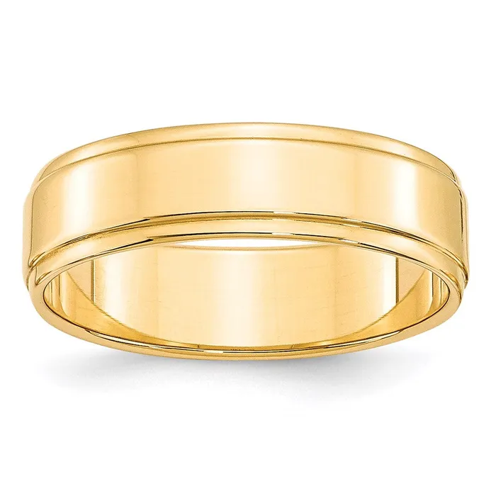 Goldia Rings Solid 10K Yellow Gold 6mm Flat with Step Edge MensWomens Wedding Band Ring Size 95 Goldia Rings Solid 10K Yellow Gold 6mm Flat with Step Edge MensWomens Wedding Band Ring Size 95