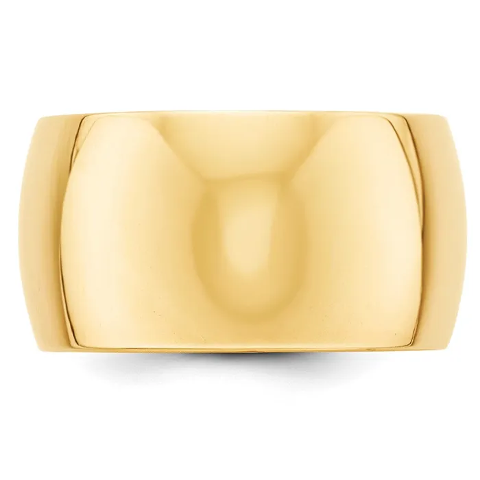Goldia Rings Solid 14K Yellow Gold 12mm Half Round MensWomens Wedding Band Ring Size 12 Goldia Rings Solid 14K Yellow Gold 12mm Half Round MensWomens Wedding Band Ring Size 12
