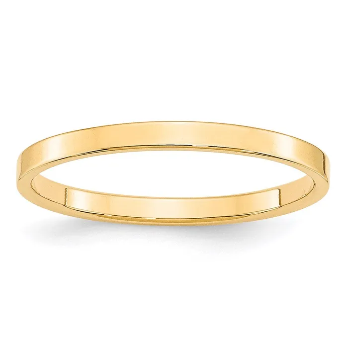 Goldia Rings Solid 14K Yellow Gold 2mm Light Weight Flat MensWomens Wedding Band Ring Size 135 Goldia Rings Solid 14K Yellow Gold 2mm Light Weight Flat MensWomens Wedding Band Ring Size 135
