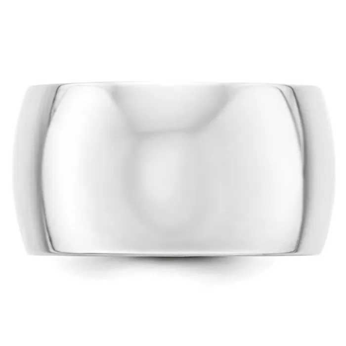 Goldia Rings Solid 18K White Gold 12mm Half Round MensWomens Wedding Band Ring Size 95 Goldia Rings Solid 18K White Gold 12mm Half Round MensWomens Wedding Band Ring Size 95