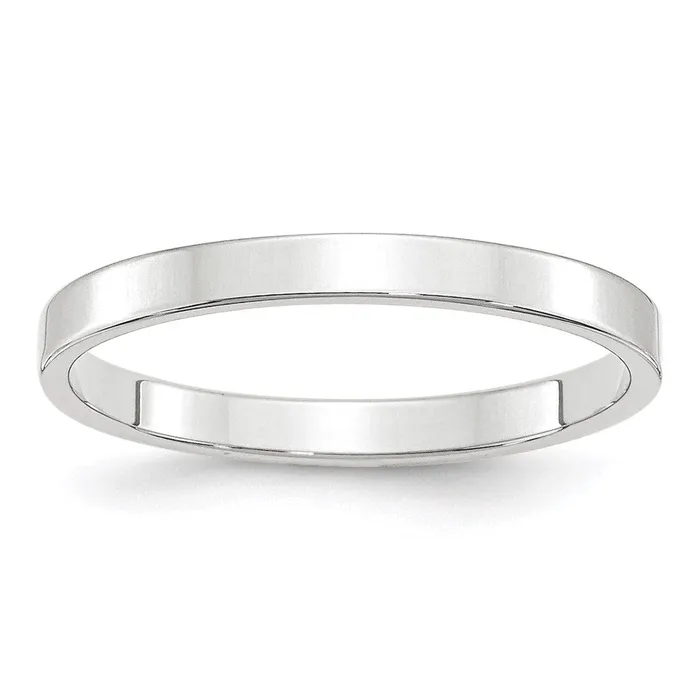 Goldia Rings Solid 18K White Gold 25mm Light Weight Flat MensWomens Wedding Band Ring Size 125 Goldia Rings Solid 18K White Gold 25mm Light Weight Flat MensWomens Wedding Band Ring Size 125