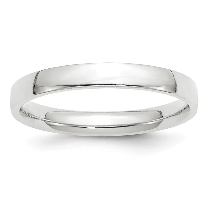 Goldia Rings Solid 18K White Gold 3mm Light Weight Comfort Fit MensWomens Wedding Band Ring Size 75 Goldia Rings Solid 18K White Gold 3mm Light Weight Comfort Fit MensWomens Wedding Band Ring Size 75