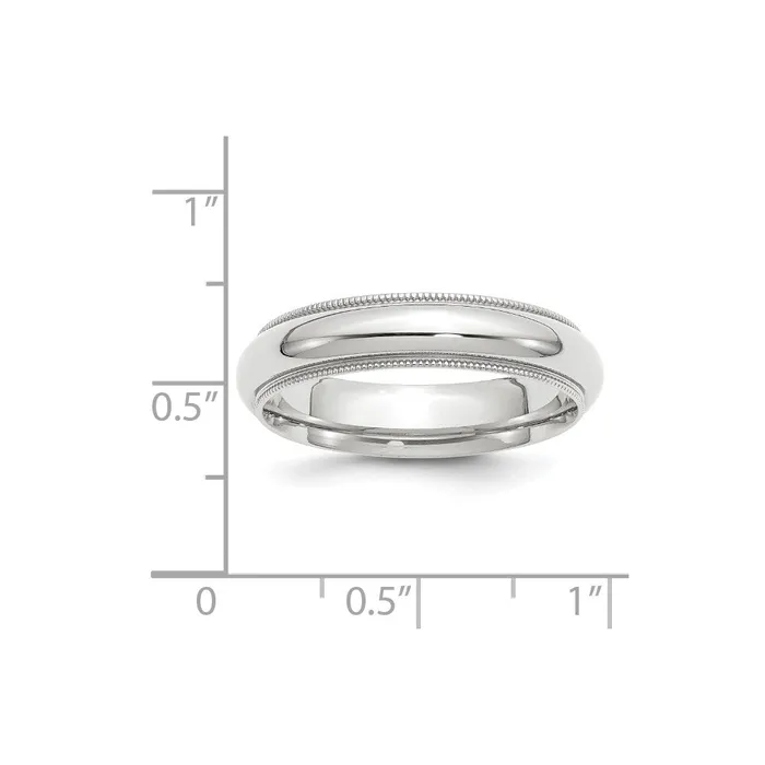 Goldia Rings Solid 18K White Gold 5mm Milgrain Comfort Fit MensWomens Wedding Band Ring Size 45 Goldia Rings Solid 18K White Gold 5mm Milgrain Comfort Fit MensWomens Wedding Band Ring Size 45