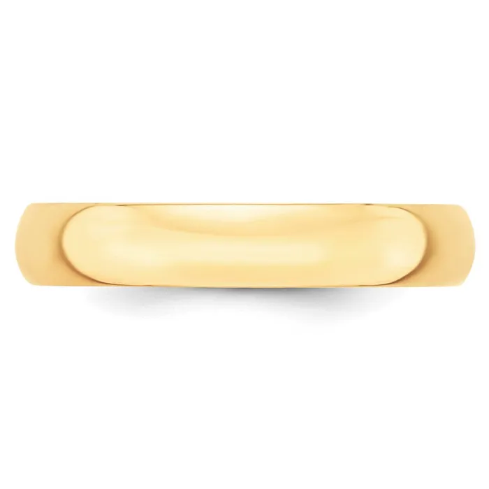 Goldia Rings Solid 18K Yellow Gold 4mm Light Weight Half Round MensWomens Wedding Band Ring Size 10 Goldia Rings Solid 18K Yellow Gold 4mm Light Weight Half Round MensWomens Wedding Band Ring Size 10