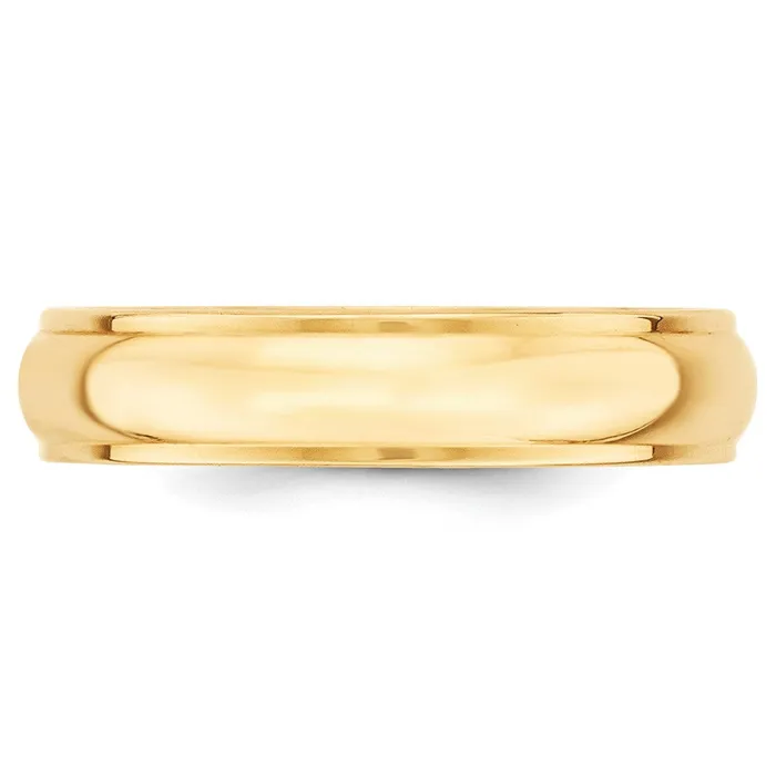 Goldia Rings Solid 18K Yellow Gold 5mm Half Round with Edge MensWomens Wedding Band Ring Size 8 Goldia Rings Solid 18K Yellow Gold 5mm Half Round with Edge MensWomens Wedding Band Ring Size 8