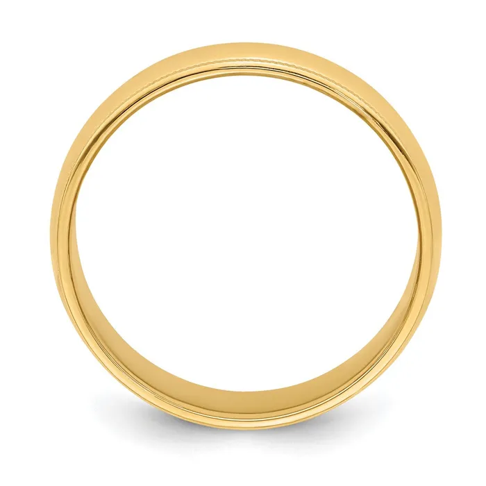 Goldia Rings Solid 18K Yellow Gold 6mm Milgrain HalfRound Wedding MensWomens Wedding Band Ring Size 115 Goldia Rings Solid 18K Yellow Gold 6mm Milgrain HalfRound Wedding MensWomens Wedding Band Ring Size 115