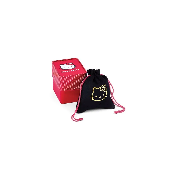 Goldia Rings Sterling Silver Hello Kitty Diamond Collection Red Enamel Accent Ring