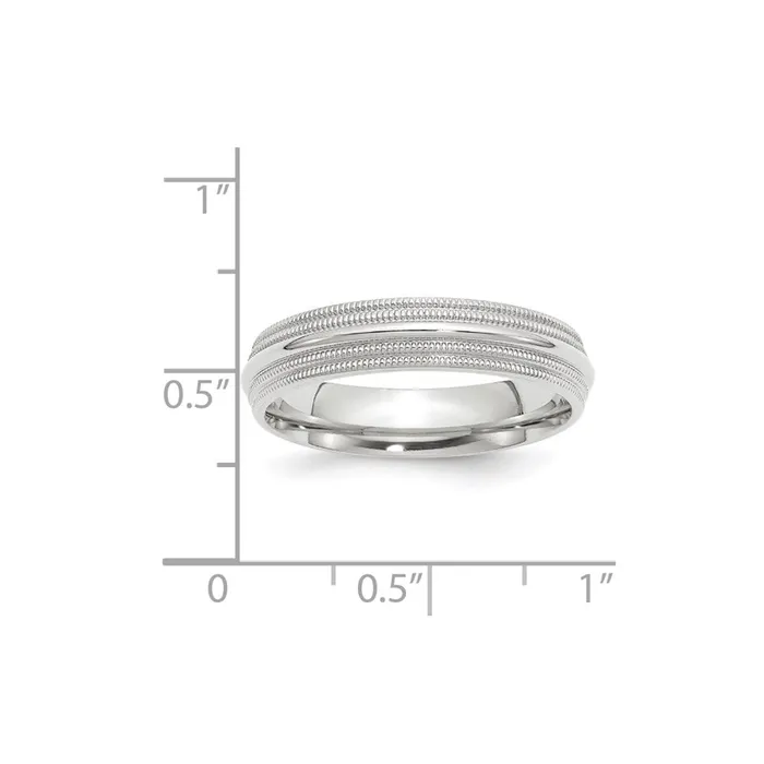 Goldia Solid 10K White Gold 5mm Double Milgrain Comfort Fit MensWomens Wedding Band Ring Size 75 Rings Goldia Solid 10K White Gold 5mm Double Milgrain Comfort Fit MensWomens Wedding Band Ring Size 75 Rings