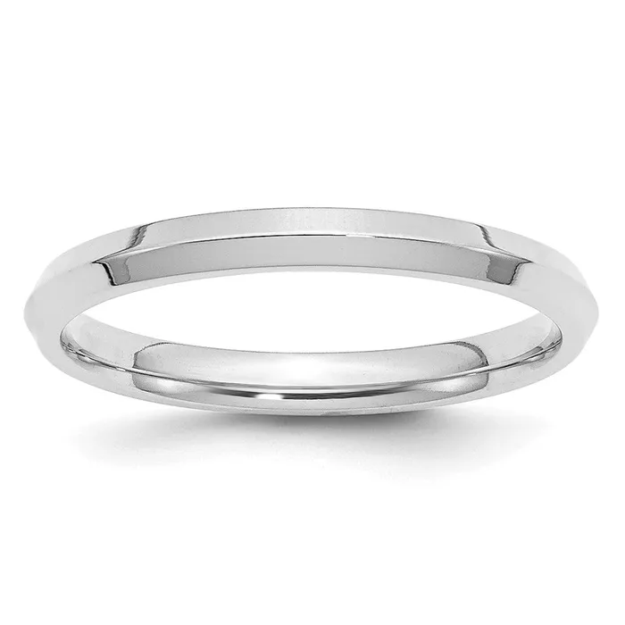 Goldia Solid 14K White Gold 25mm Knife Edge Comfort Fit MensWomens Wedding Band Ring Size 95 Rings Goldia Solid 14K White Gold 25mm Knife Edge Comfort Fit MensWomens Wedding Band Ring Size 95 Rings