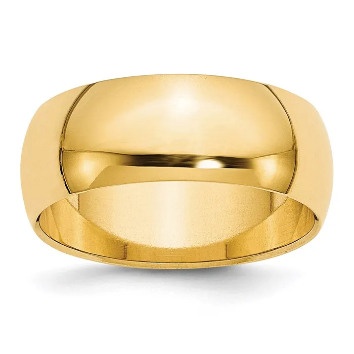 Goldia Solid 14K Yellow Gold 8mm HalfRound Wedding MensWomens Wedding Band Ring Size 12 Rings Goldia Solid 14K Yellow Gold 8mm HalfRound Wedding MensWomens Wedding Band Ring Size 12 Rings