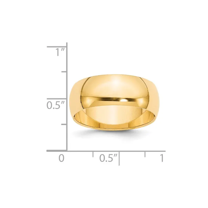 Goldia Solid 14K Yellow Gold 8mm HalfRound Wedding MensWomens Wedding Band Ring Size 12 Rings Goldia Solid 14K Yellow Gold 8mm HalfRound Wedding MensWomens Wedding Band Ring Size 12 Rings