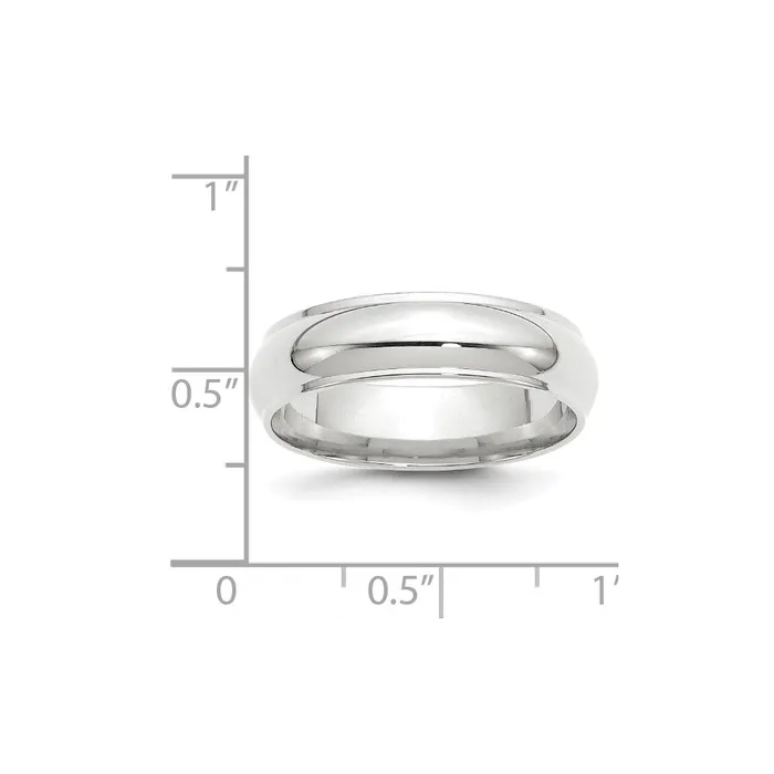 Goldia Solid 18K White Gold 6mm Half Round with Edge MensWomens Wedding Band Ring Size 4 Rings Goldia Solid 18K White Gold 6mm Half Round with Edge MensWomens Wedding Band Ring Size 4 Rings
