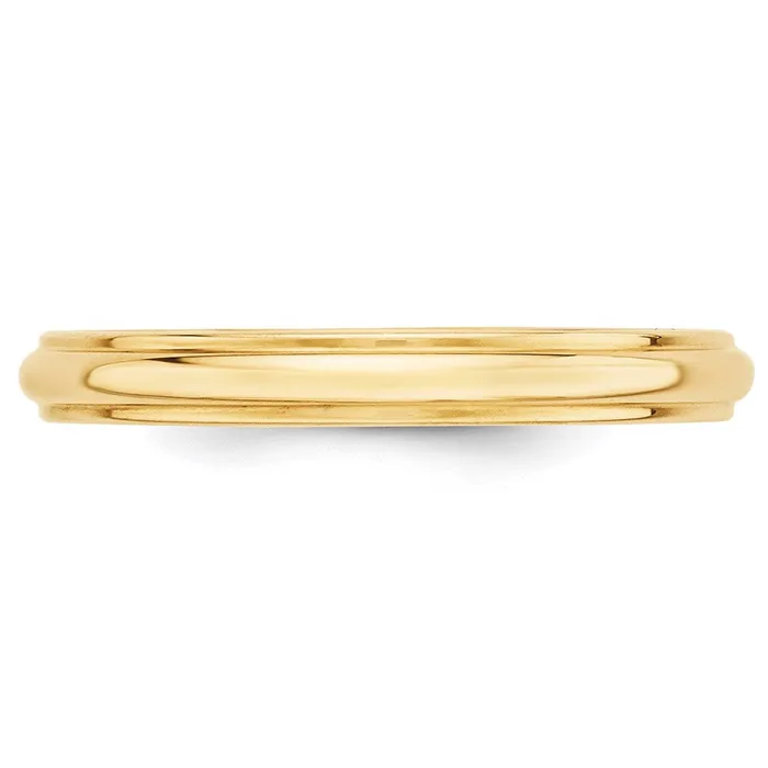 Goldia Solid 18K Yellow Gold 3mm Half Round with Edge MensWomens Wedding Band Ring Size 55 Rings Goldia Solid 18K Yellow Gold 3mm Half Round with Edge MensWomens Wedding Band Ring Size 55 Rings
