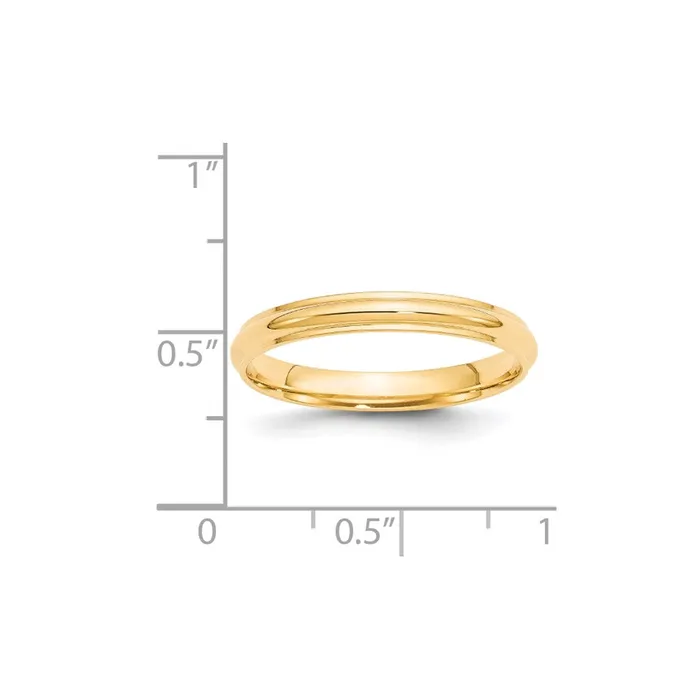 Goldia Solid 18K Yellow Gold 3mm Half Round with Edge MensWomens Wedding Band Ring Size 55 Rings Goldia Solid 18K Yellow Gold 3mm Half Round with Edge MensWomens Wedding Band Ring Size 55 Rings