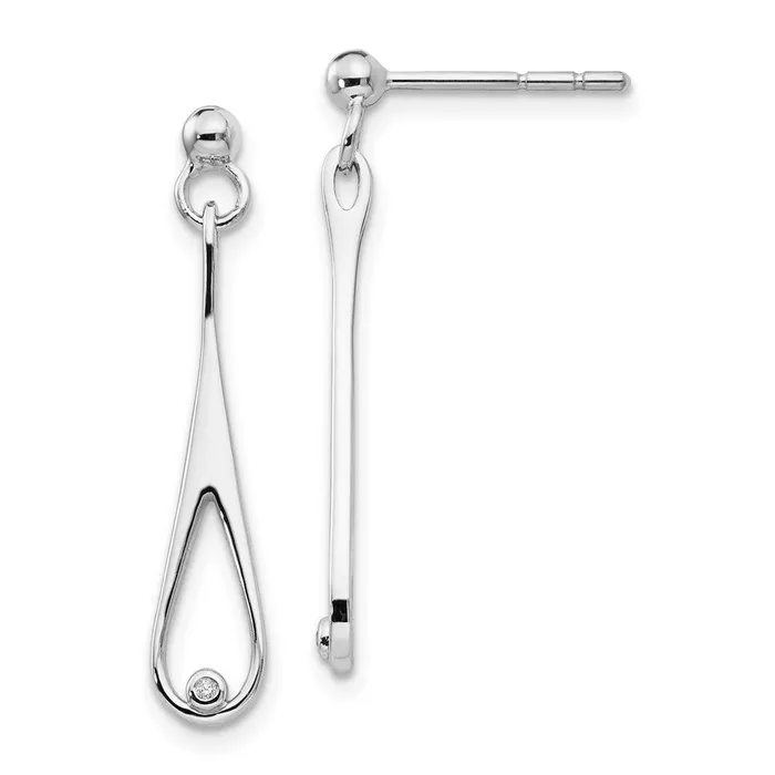 Goldia White Ice Sterling Silver Rhodiumplated Diamond Post Dangle Earrings Earrings Goldia White Ice Sterling Silver Rhodiumplated Diamond Post Dangle Earrings Earrings
