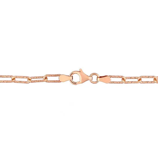 JMS always Bracelets Original AMOUR 35mm Fancy Paper Clip Chain Bracelet In Rose Plated Sterling Silver 75 In JMS always Bracelets Original AMOUR 35mm Fancy Paper Clip Chain Bracelet In Rose Plated Sterling Silver 75 In