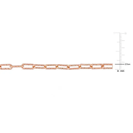 JMS always Bracelets Original AMOUR 35mm Fancy Paper Clip Chain Bracelet In Rose Plated Sterling Silver 75 In JMS always Bracelets Original AMOUR 35mm Fancy Paper Clip Chain Bracelet In Rose Plated Sterling Silver 75 In